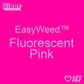 12" x 12" Sheet Siser EasyWeed HTV - Fluorescent Pink