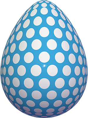 Egg Polka Blue