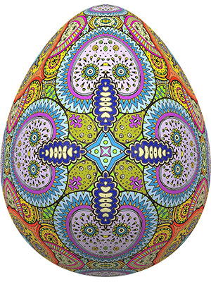 Egg Mandala Retro