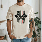 Press Ready Transfer - Firefighter Tattered Flag