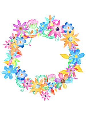 Floral Watercolor Wreath