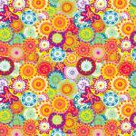 Printed Pattern Vinyl - Glossy - Flower Power 12" x 24" Sheet