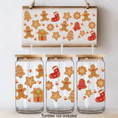 Press Ready UV DTF Decal - 16oz Wrap - Gingerbread Cookies