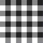 Printed Pattern Vinyl - Glossy - Black Gingham Small 12" x 12" Sheet