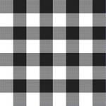 Printed Pattern Vinyl - Glossy - Black Gingham Small 12" x 24" Sheet