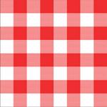 Printed Pattern Vinyl - Glossy - Red Gingham Small 12" x 24" Sheet