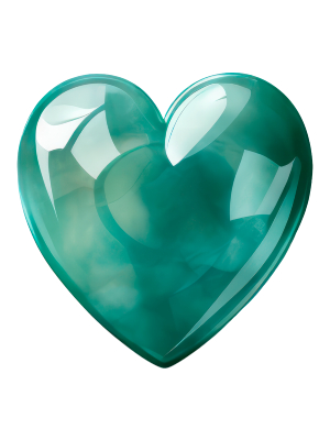 Green Glass Heart - 143
