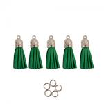 Mini Tassels 5 Pack - Green