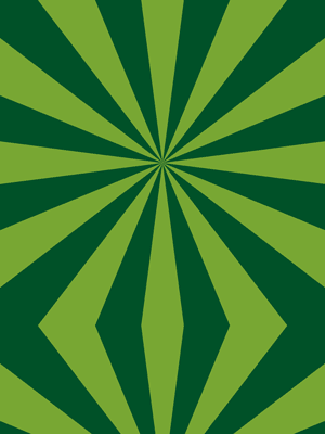 Green Stripes Sunburst