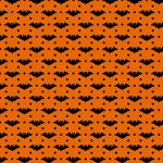 Printed Pattern Vinyl - Glossy - Orange and Black Bats 12" x 24" Sheet