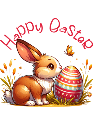 Happy Easter Bunny Scene - 143
