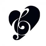 Free Download - Heart with Treble Clef