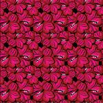 Printed Pattern Vinyl - Red Hibiscus 12" x 24" Sheet