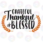 Grateful Thankful Blessed Orange