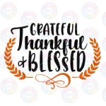 Grateful Thankful Blessed Orange 2