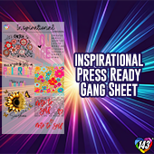 Pre-Made DTF Gang Sheet - Inspirational