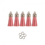 Mini Tassels 5 Pack - Light Pink