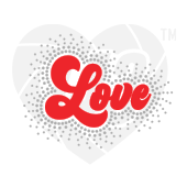 Faux Rhinestone - Love