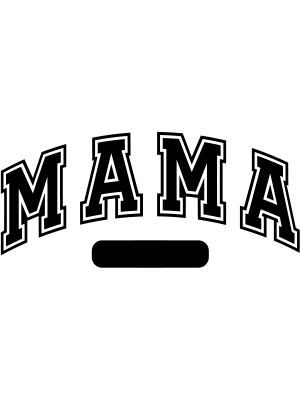 Mama Est Outline Text Shape