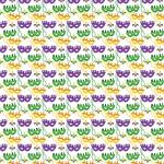 Printed Pattern Vinyl - Glossy - Mardi Gras Mask 12" x 24" Sheet