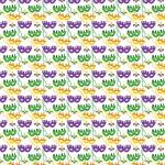 Printed Pattern Vinyl - Glossy - Mardi Gras Mask 12" x 24" Sheet