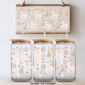 Press Ready UV DTF Decal - 16oz Wrap - Minimalist Reindeer