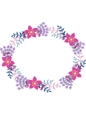 Oval Flower Frame