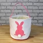 Easter Basket - Pink with Bunny