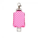 Hand Sanitizer Keychain - Pink Stripe 