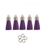 Mini Tassels 5 Pack - Purple