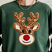 Press Ready Transfer - Sequin Reindeer - Adult