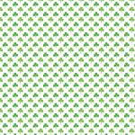 Printed Pattern Vinyl - Glossy - White with Green Shamrocks 12" x 24" Sheet