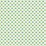 Printed Pattern Vinyl - Glossy - White with Green Shamrocks 12" x 24" Sheet