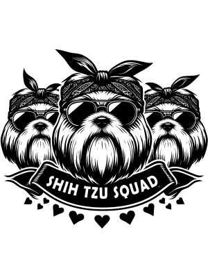 Shih Tzu Squad Bandits - Shape