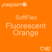 12" x 5 Foot Roll -StarCraft SoftFlex HTV - Fluorescent Orange
