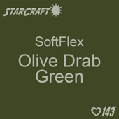12" x 5 Yard Roll - StarCraft SoftFlex HTV - Olive Drab Green
