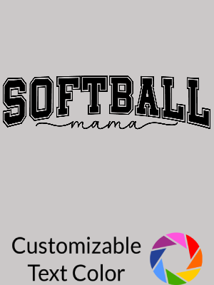 Softball Mama - Varsity Letters - Shape