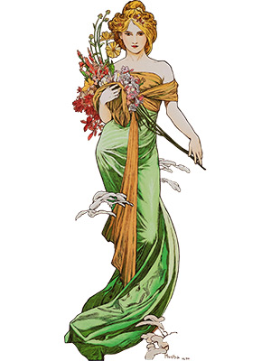 Spring Woman Mucha