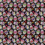 Printed Pattern Vinyl - Glossy - Sugar Skulls 12" x 24" Sheet