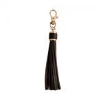 Large Faux Leather Tassel - Black