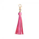 Large Faux Leather Tassel - Pink