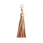 Large Faux Leather Tassel - Gold