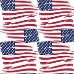 Printed Pattern Vinyl - Glossy Tattered Flag 12" x 24" Sheet