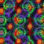 Printed Pattern Vinyl - Glossy - Black Tie Dye 12" x 12" Sheet