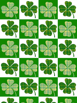 Tiled Plaid Clovers