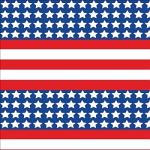 Printed Pattern Vinyl - Glossy - Patriotic US Flag 12" x 24" Sheet