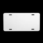Aluminum License Plate - White