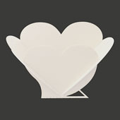 White Acrylic - Heart Basket