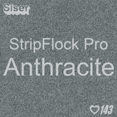 12" x 15" Sheet Siser Stripflock Pro HTV - Anthracite