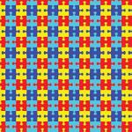 Printed Pattern Vinyl - Glossy - Autism Puzzle 12" x 24" Sheet